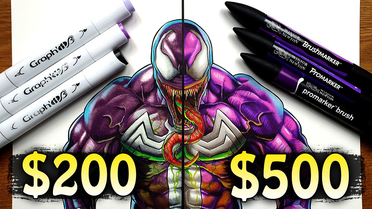 $200 vs $500 MARKER ART | Cheap vs Expensive!! WHICH is WORTH IT..?