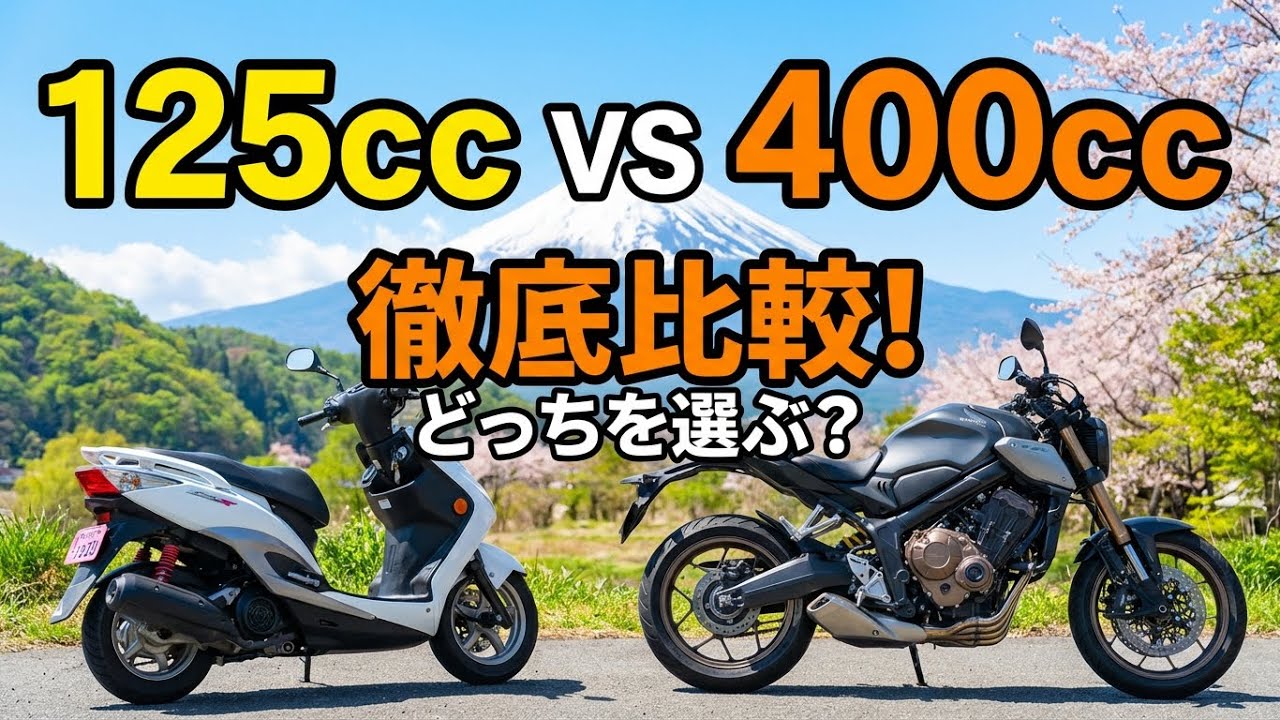 125cc vs 400cc どっちが幸せ？元400乗りが維持費・高速・免許を本音で比較