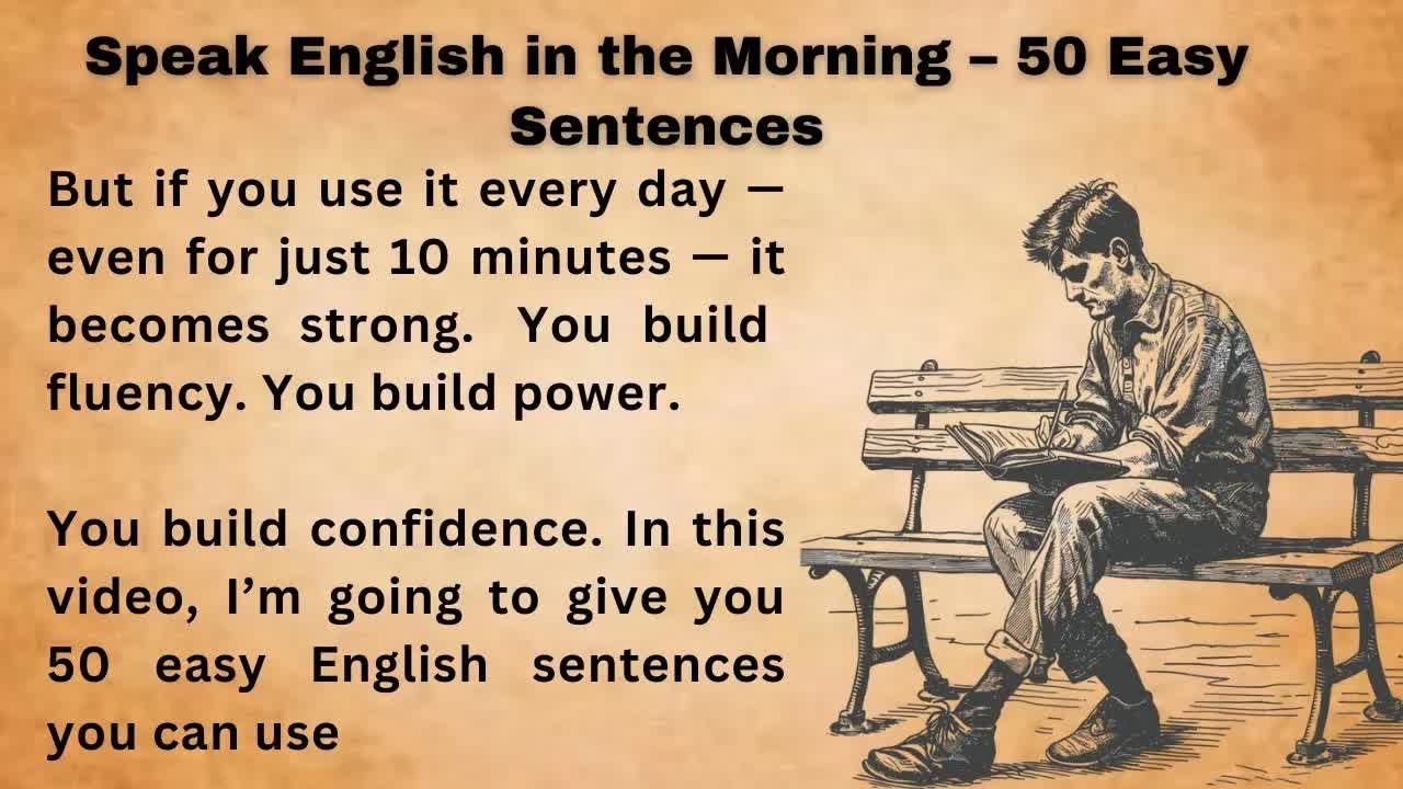 Start Your Morning with 50 Easy English Sentences ｜ Improve Your English