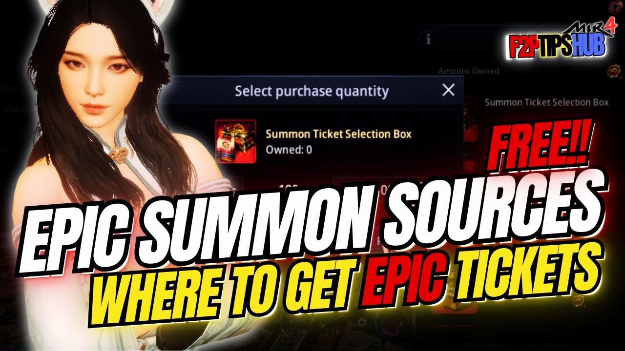 MIR4 F2P Spirit Summon 1,000 Tickets | How to Get Epic Summon Tickets & Farm Spirit Powder Fast