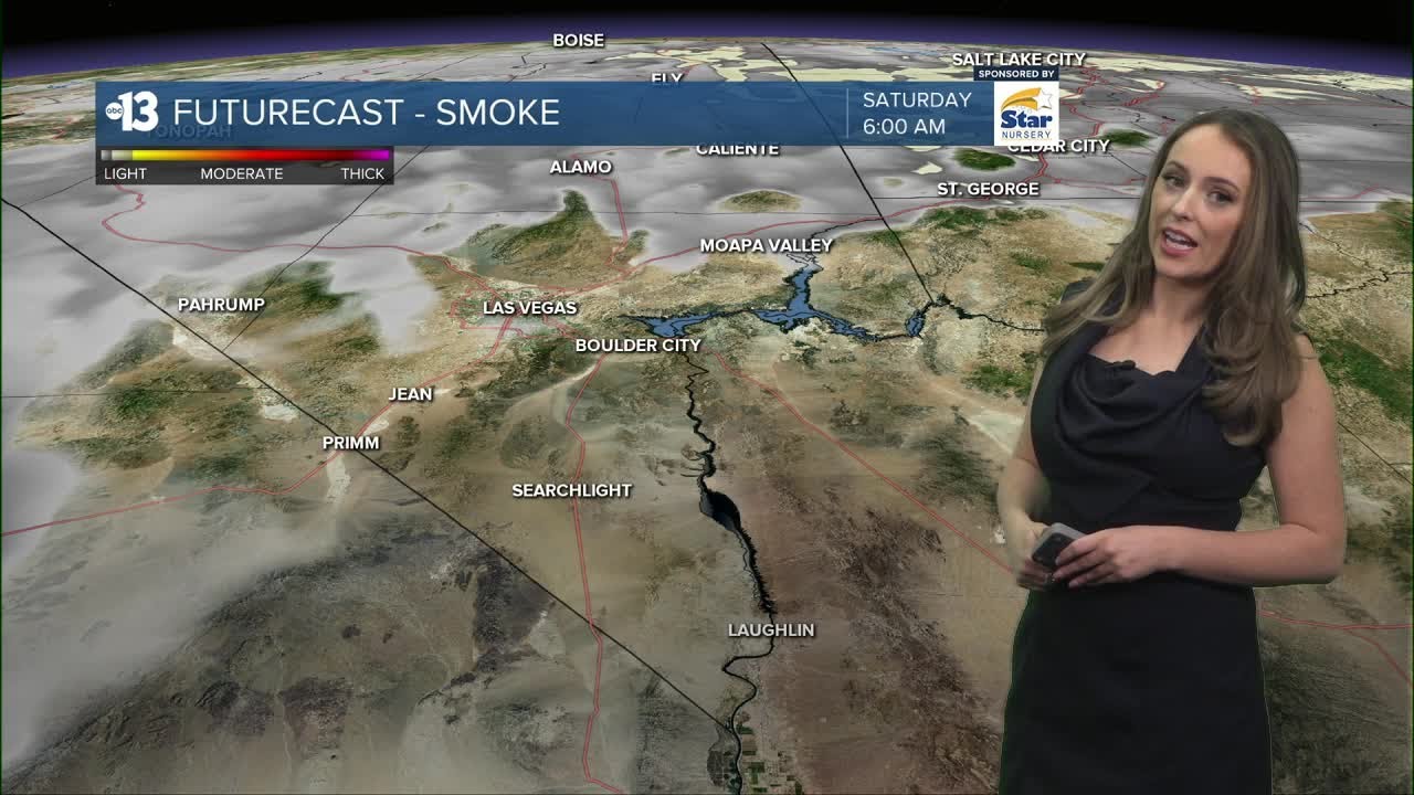 Smoke lifts out of Las Vegas Saturday