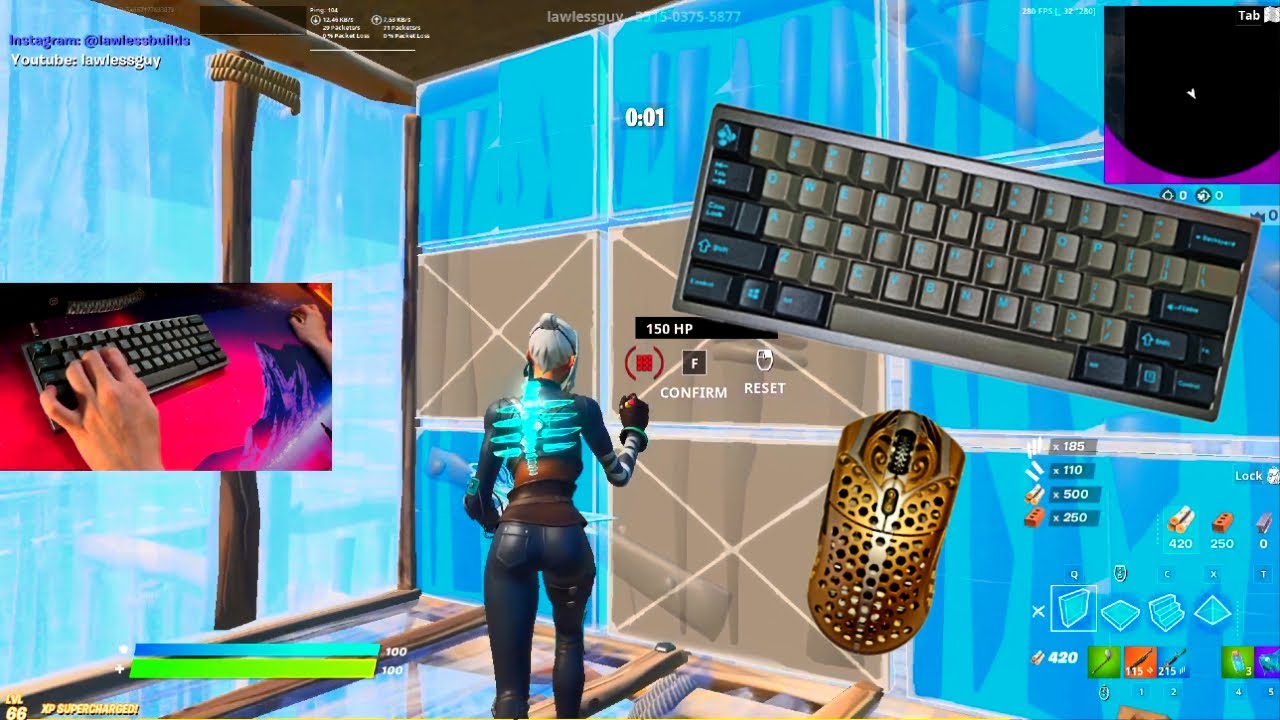 $650 Custom Keyboard ASMR Chill🤩Satisfying Keyboard Fortnite 240 FPS Smooth 4K