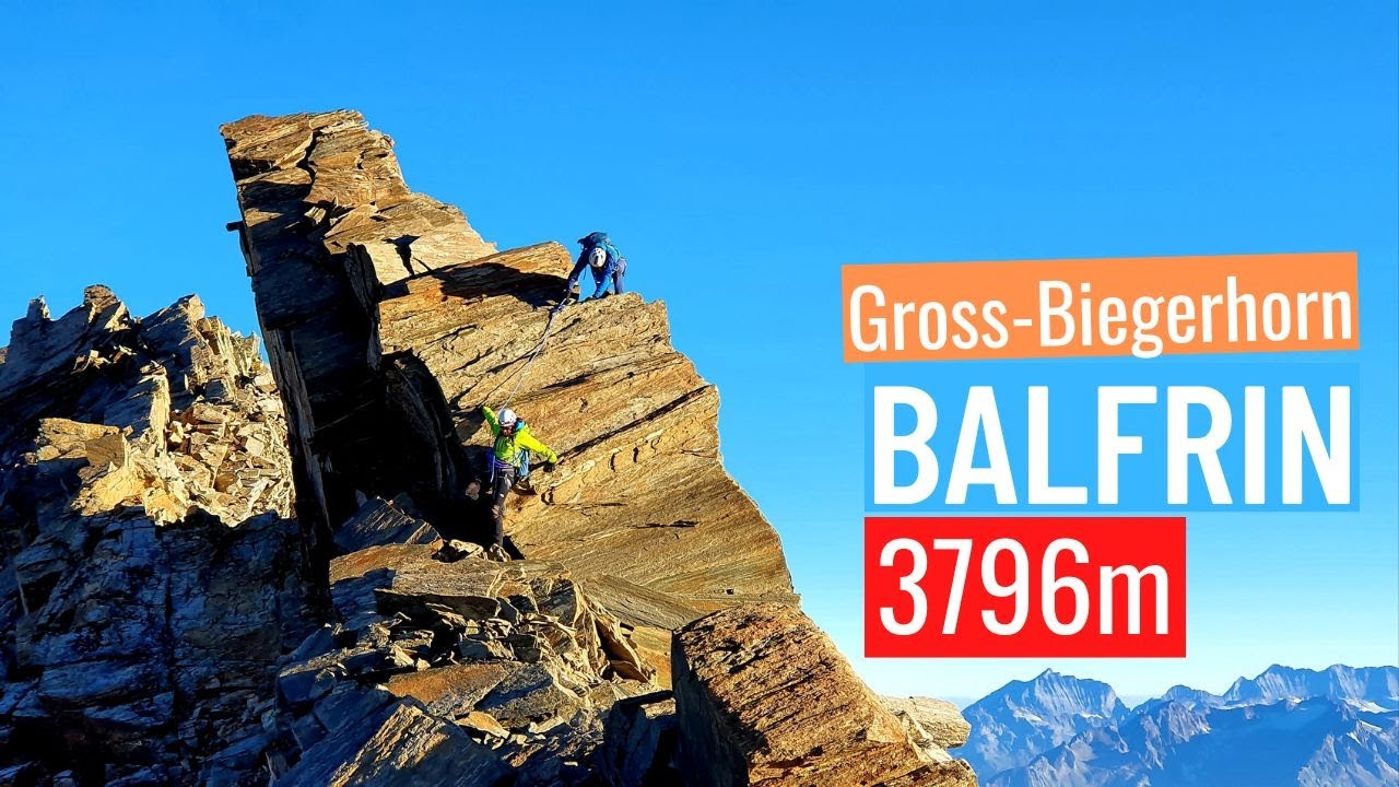 Traverse Bordier Hut (2'886m) - Gross Bigerhorn (3'626m) - Balfrin (3'796m) in Switzerland