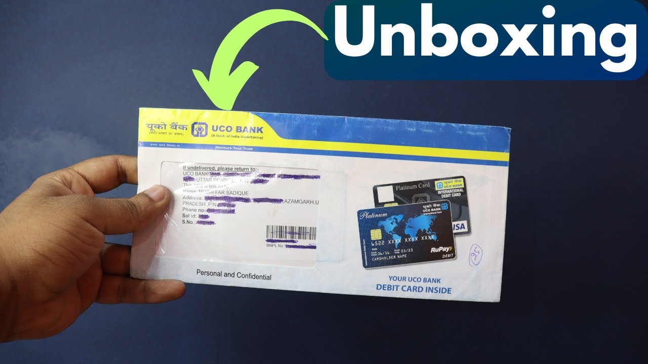 UCO Bank Debit Card Unpacking | UCO Bank ATM Card Unboxing