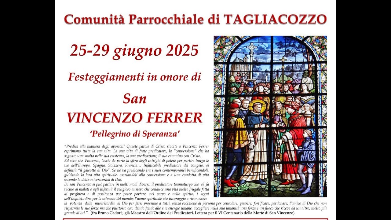 San Vincenzo Ferrer - Tagliacozzo 2025