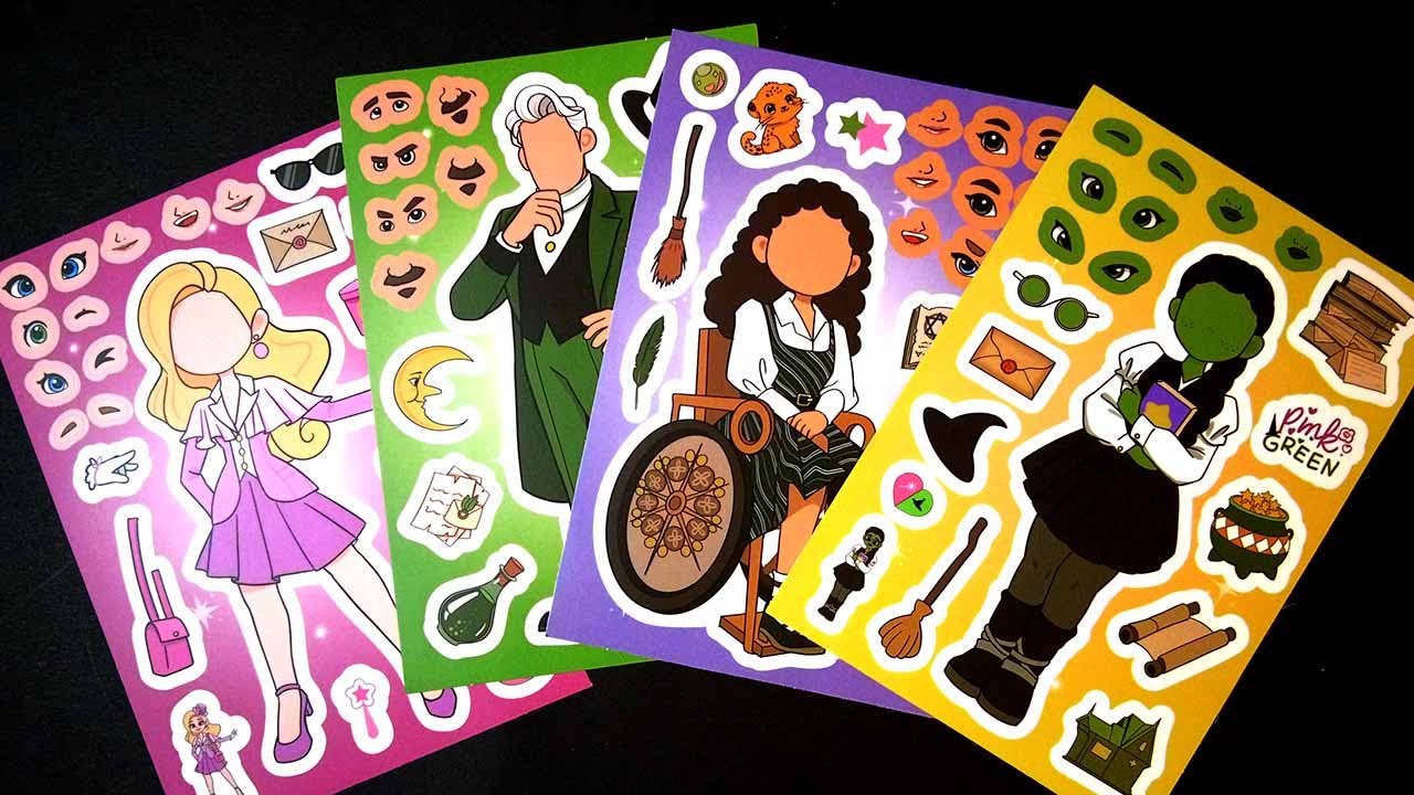 ASMR Satisfying Sticker Decorating │ Wicked│ No Talking