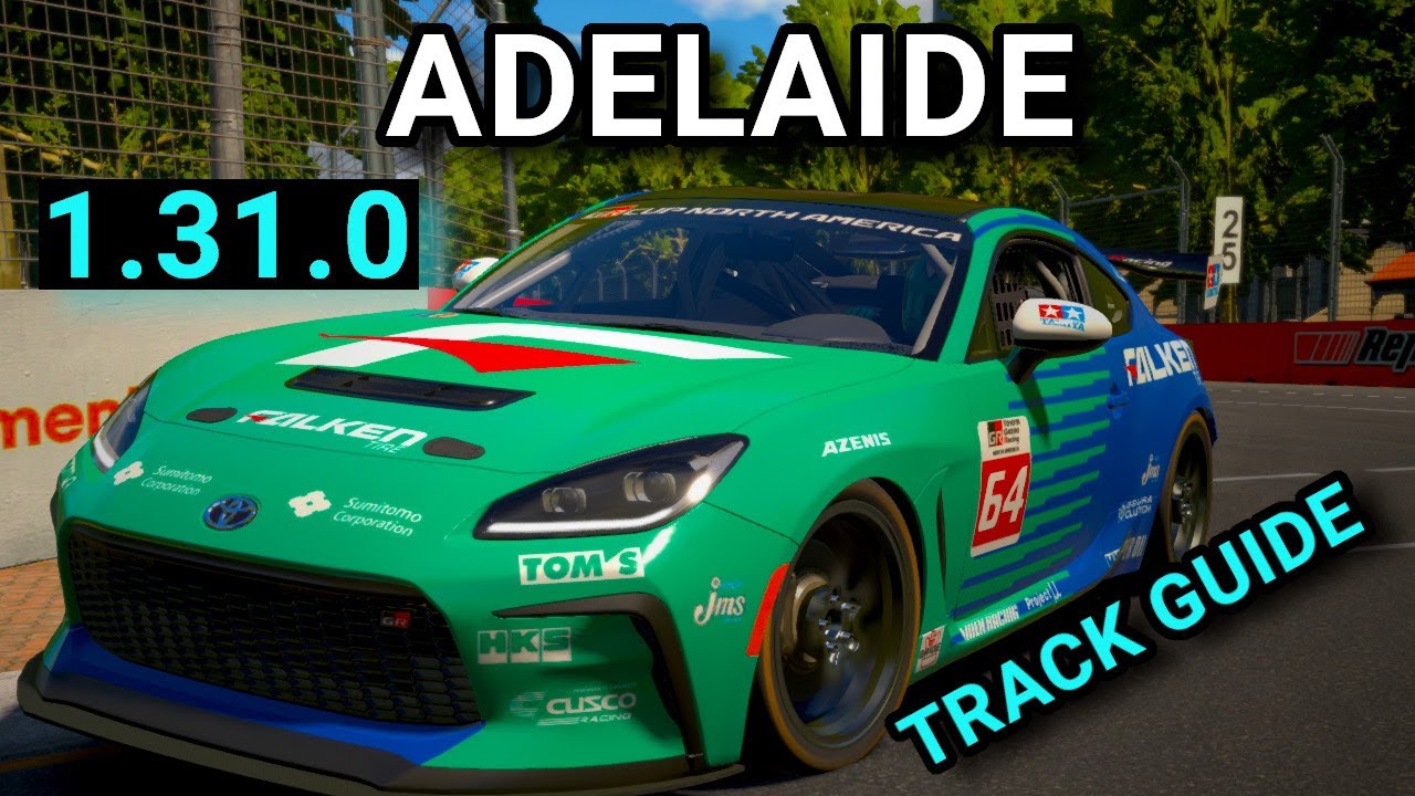 Руководство по трассе Adelaide Street Circuit Toyota GR86 Fixed iRacing