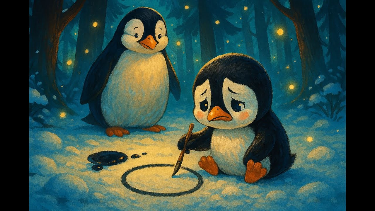 🐧✨ Pilucho, el Pingüino que Aprendió a Dibujar un Círculo | Cuento Infantil sobre Paciencia