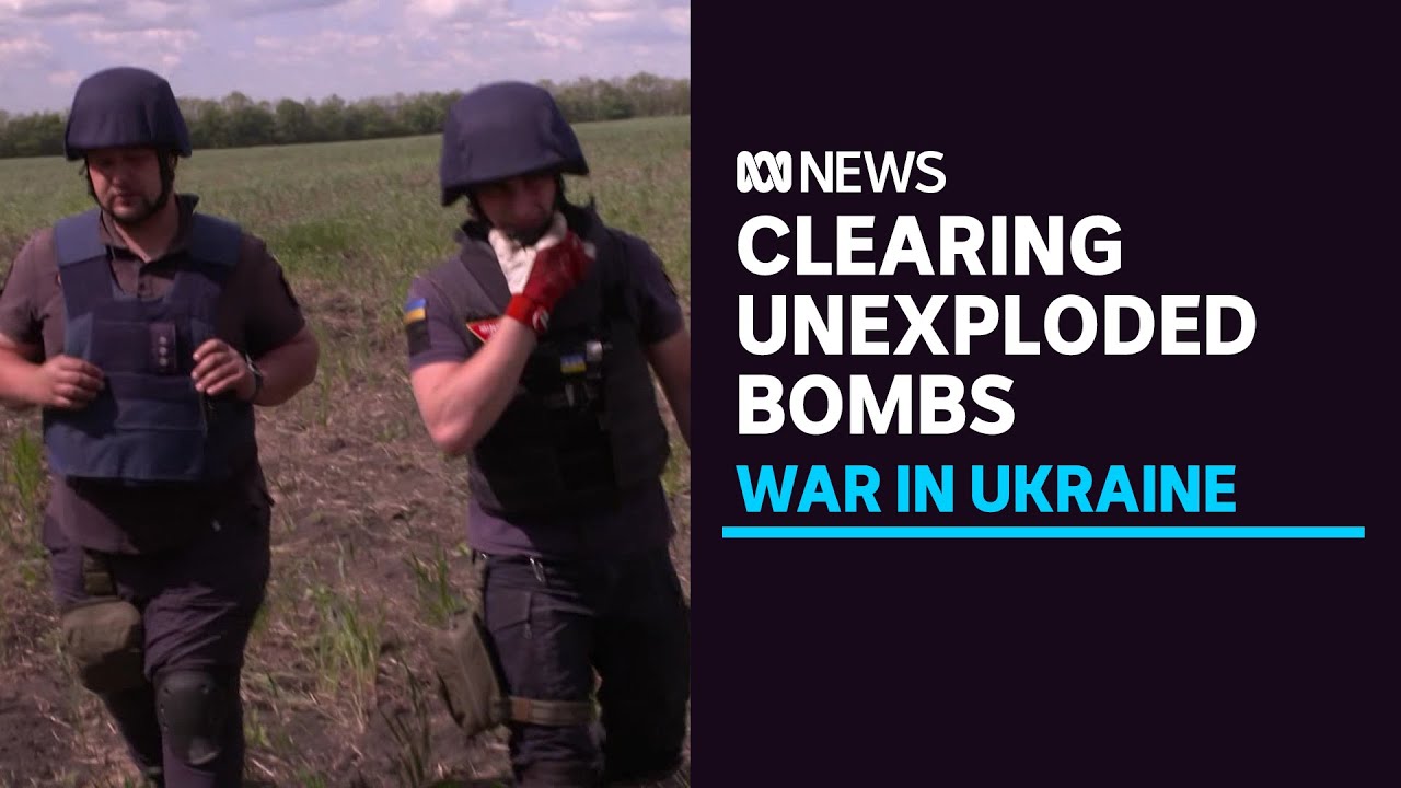 Ukrainian forces in dangerous job of clearing unexploded bombs left by Russian troops | ABC News