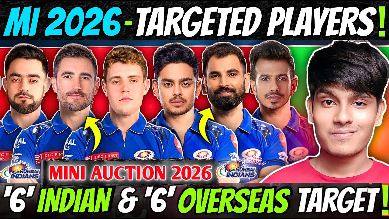 IPL 2026 Mi BIG '12' TARGETED PLAYERS LIST😱| MI Target Players 2026 | Mi Squad 2026 | Mi Team