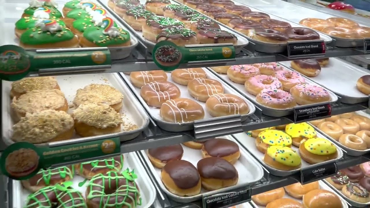 Exploring Krispy Kreme Shop in Times Square, New York