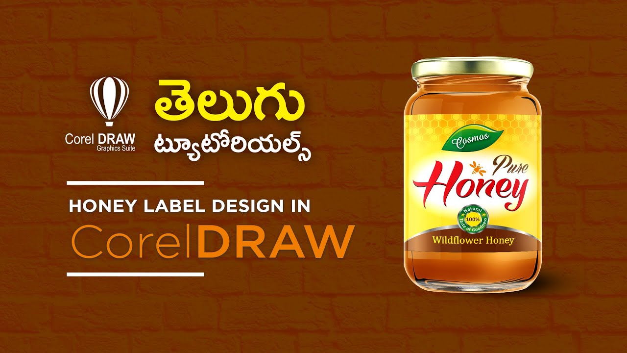 Product Label Design in CorelDRAW | CorelDRAW Telugu Tutorials