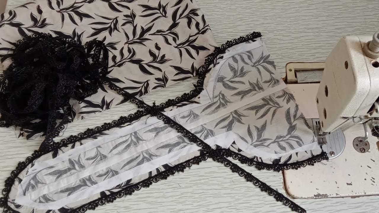 New latest & Easy neck design with lace | new Pakistani gala design 2026