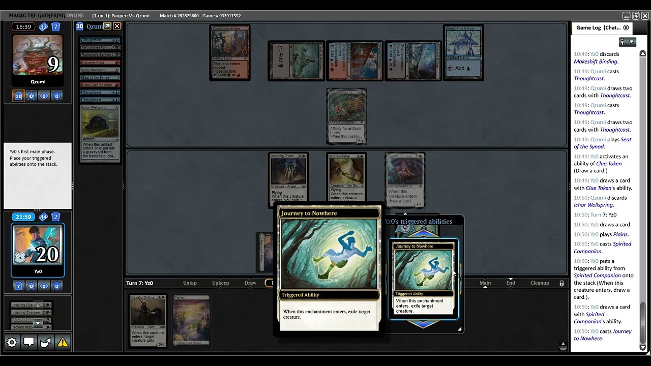 Monowhite blink VS Grixis Affinity #mtgpauper