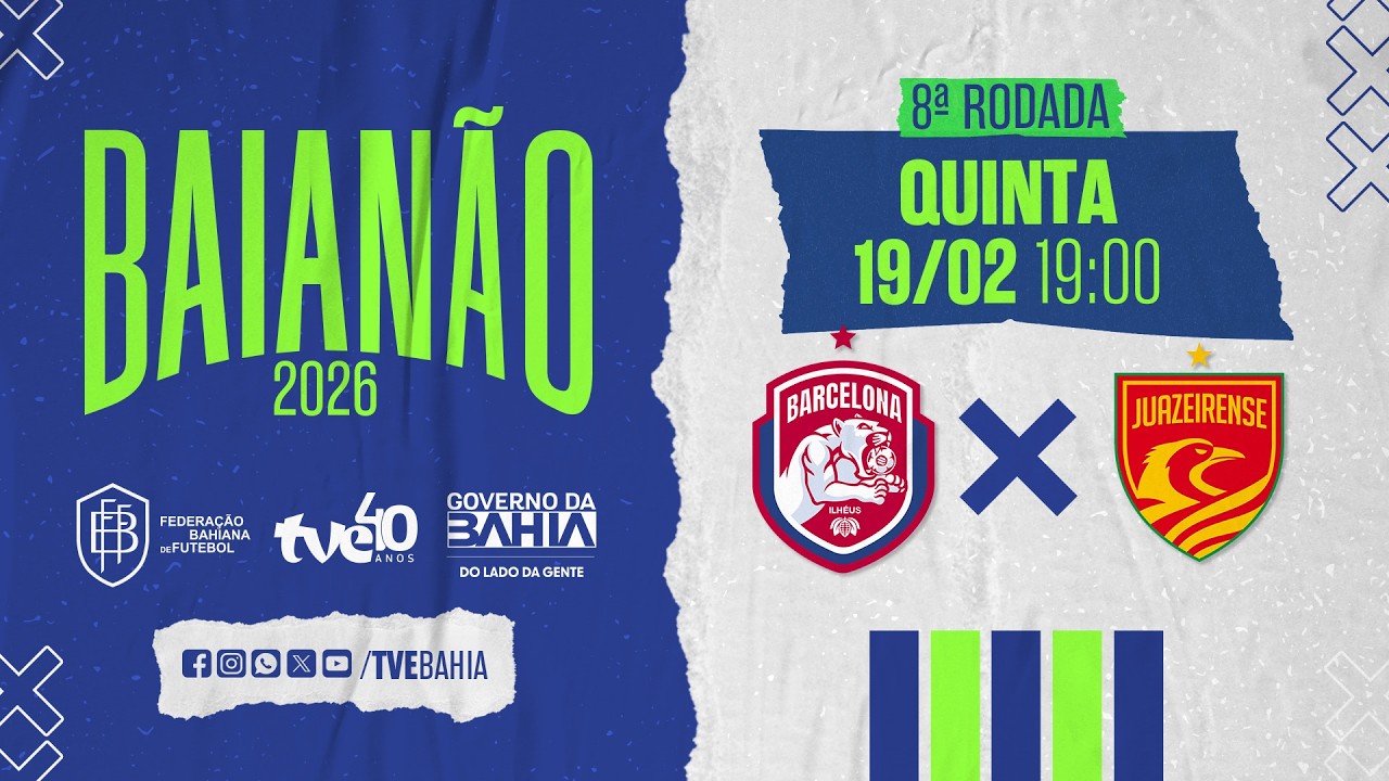 AO VIVO COM IMAGENS: BARCELONA X JUAZEIRENSE | #BaianãoNaTVE - 19/02/2025