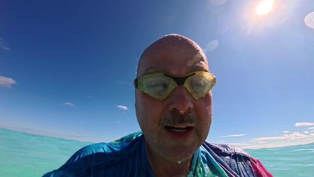 Me trying to swim in salt water. And failing!