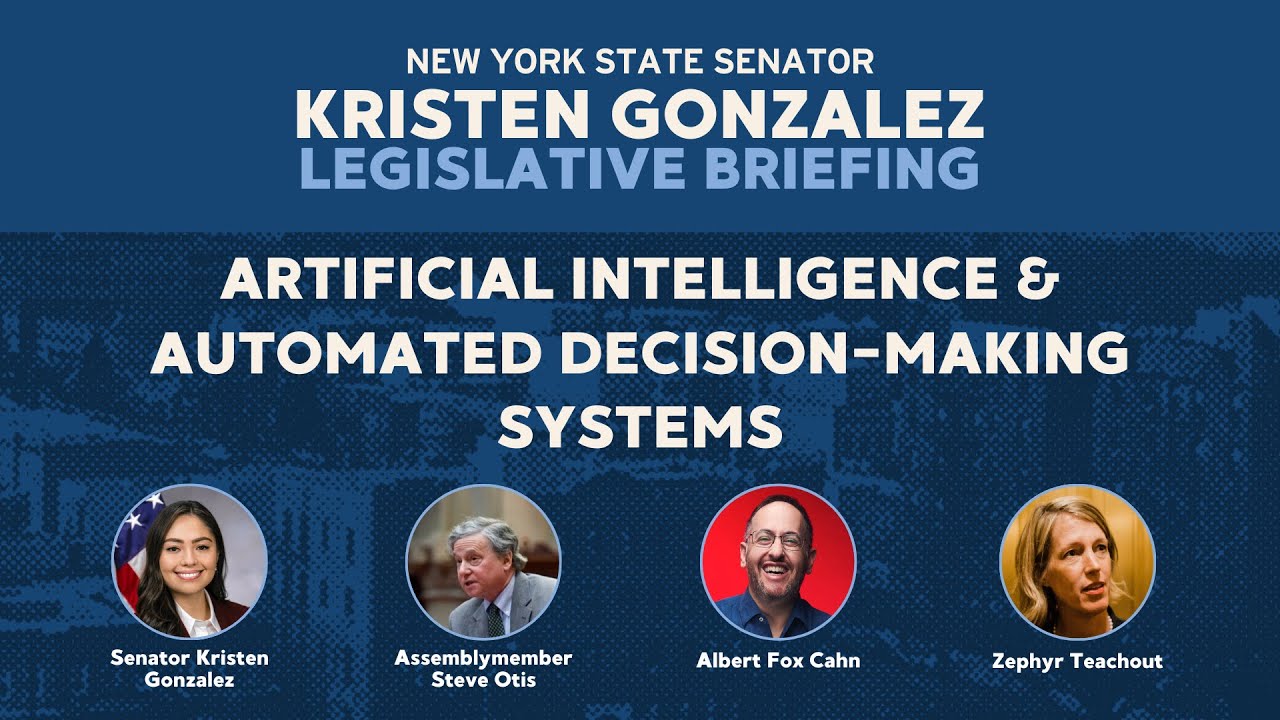 Sen. Kristen Gonzalez Legislative Briefing on AI and Automated Decision-Making Systems