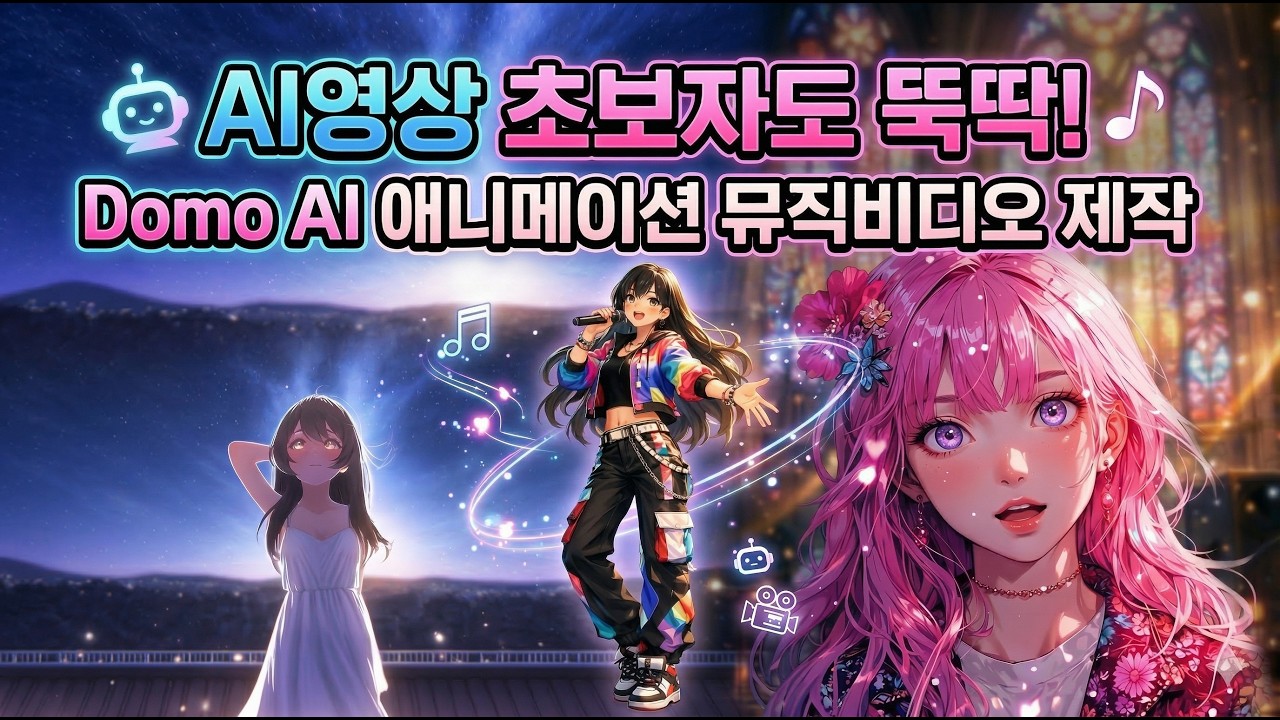 프롬프트 몰라도! DomoAI로 일본 애니메이션 뮤직비디오 만드는 전과정 강의