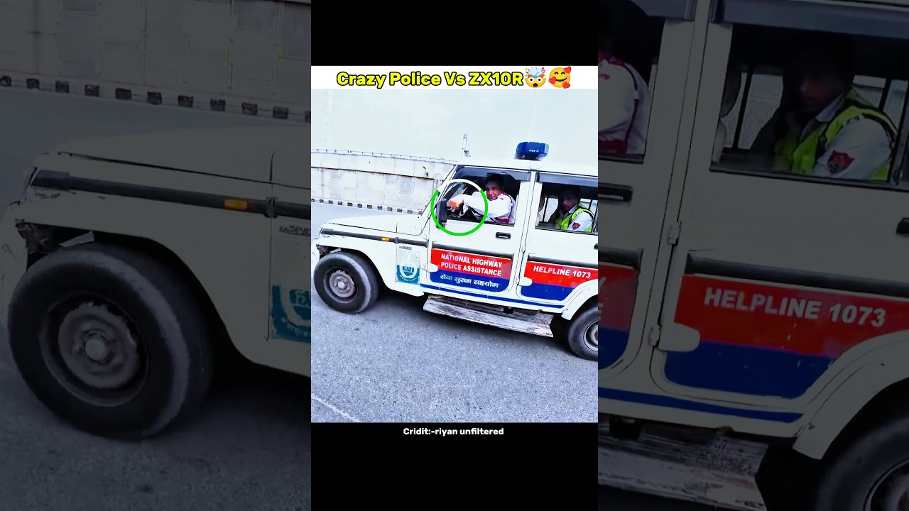 Crazy Police Vs ZX10R 🤯🥰 #bikeride #zx10r #police #viralvideo
