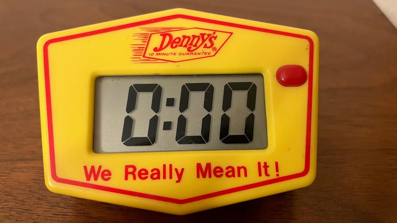 Винтажный таймер Denny's с гарантией 10 минут