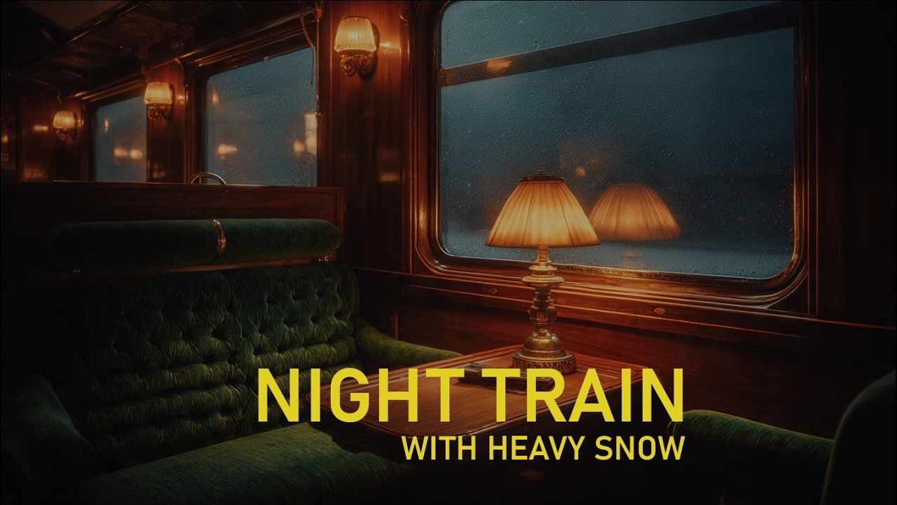 Cozy Train Cabin in a Heavy Snowstorm ❄️ Vintage Train Journey ASMR for Sleep