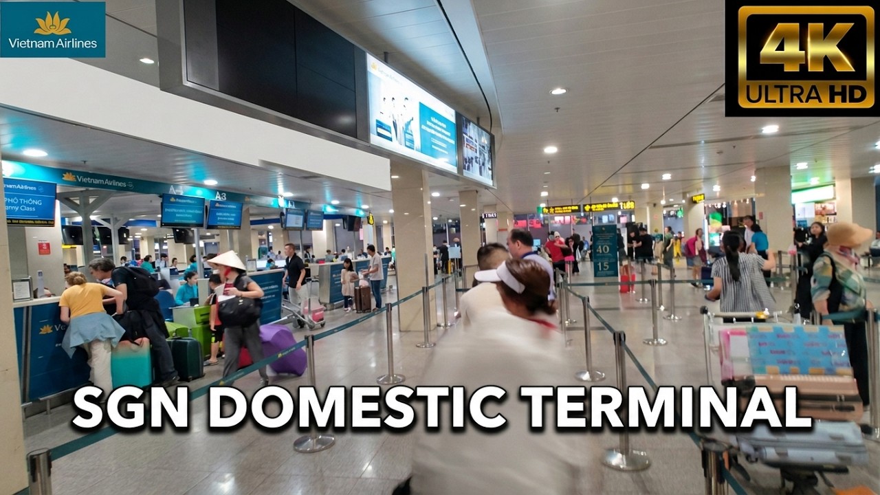 Ho Chi Minh City Airport Domestic Terminal 4K