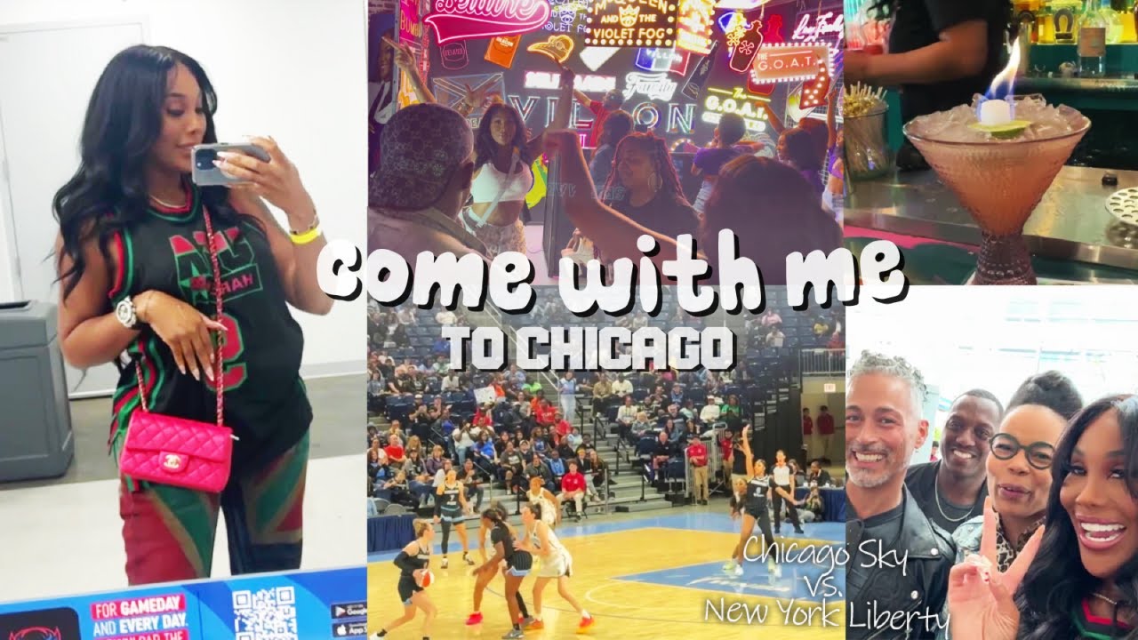 VLOG: Angel Resse First home Game in Chicago + Riley Grad Party