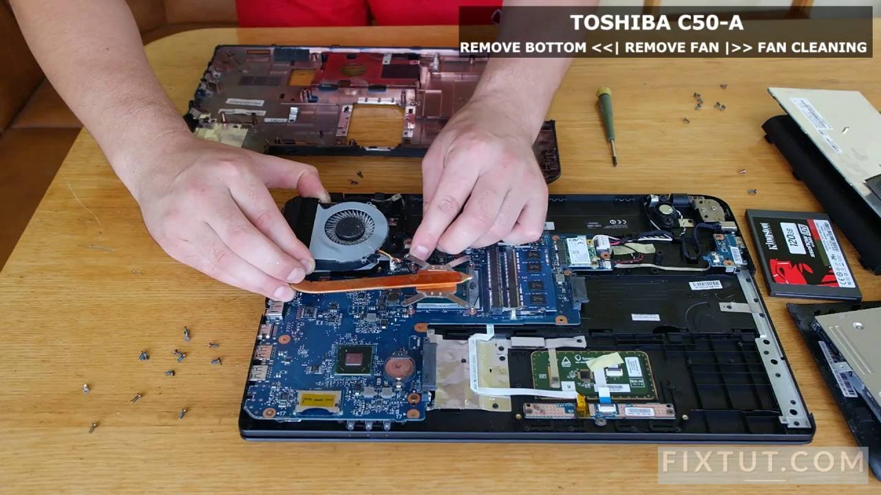 Toshiba C50 Fan Cleaning and Keyboard replacement - fixtut.com