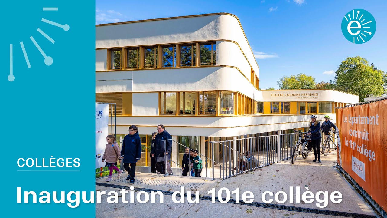 Inauguration du collège Claudine Hermann à Massy