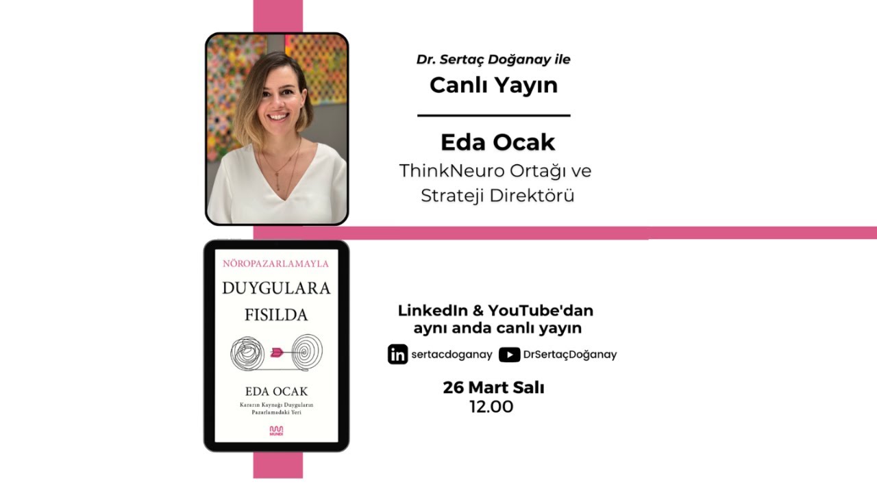 Canlı yayın konuğum, ThinkNeuro Ortağı ve Strateji Direktörü Eda Ocak