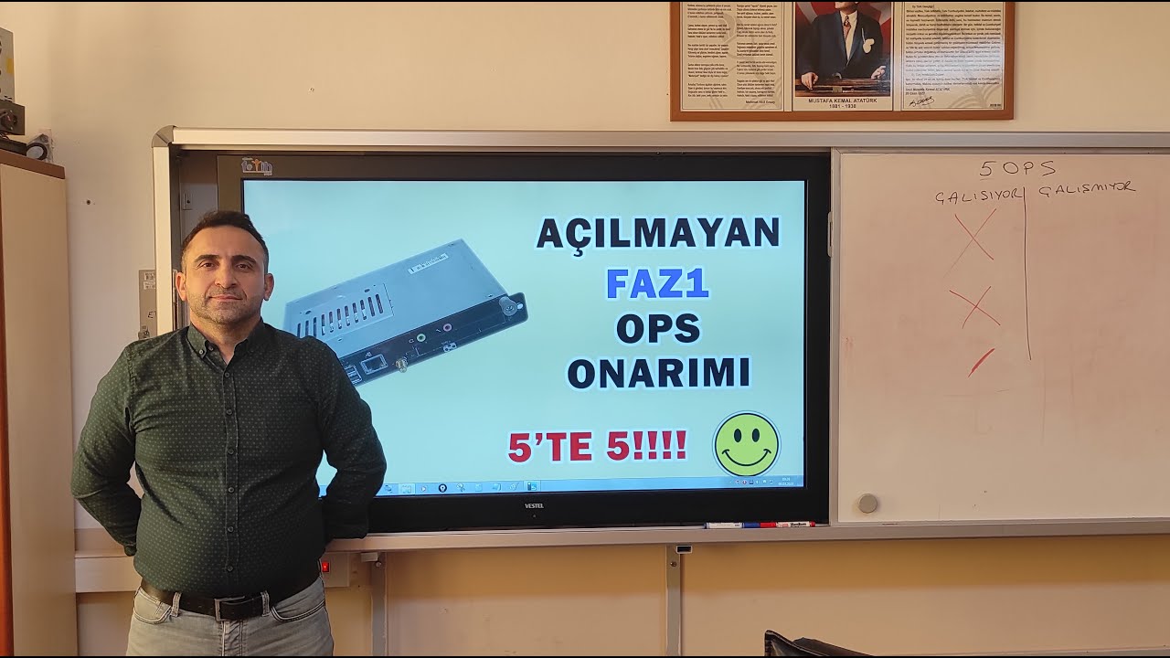 Açılmayan Siyah Ekranda Kalan Faz1 Ops (Akıllı Tahta) Onarımı