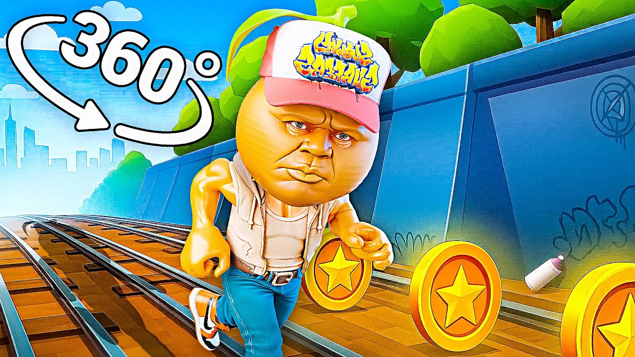 Udin Din Din Dun - Subway Surfers in 360&deg; Video | VR / 8K | ( Italian Brainrot meme )