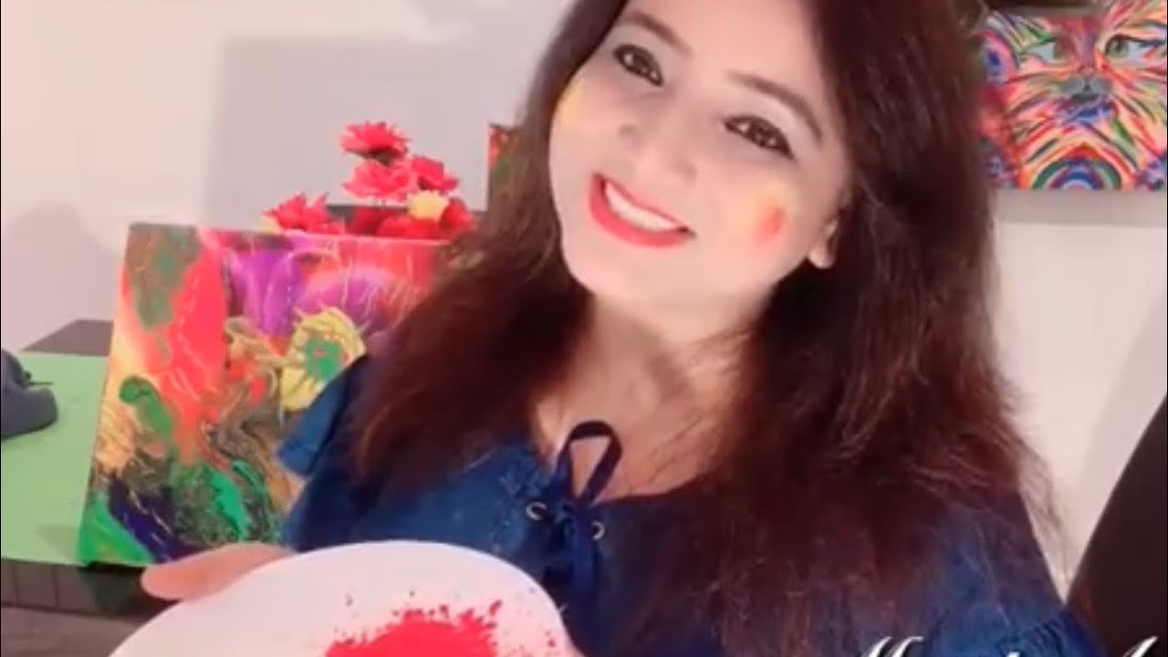 Holi Special !! Rainbow 🌈 Dutch pour painting.for beginners. | Charming Colours