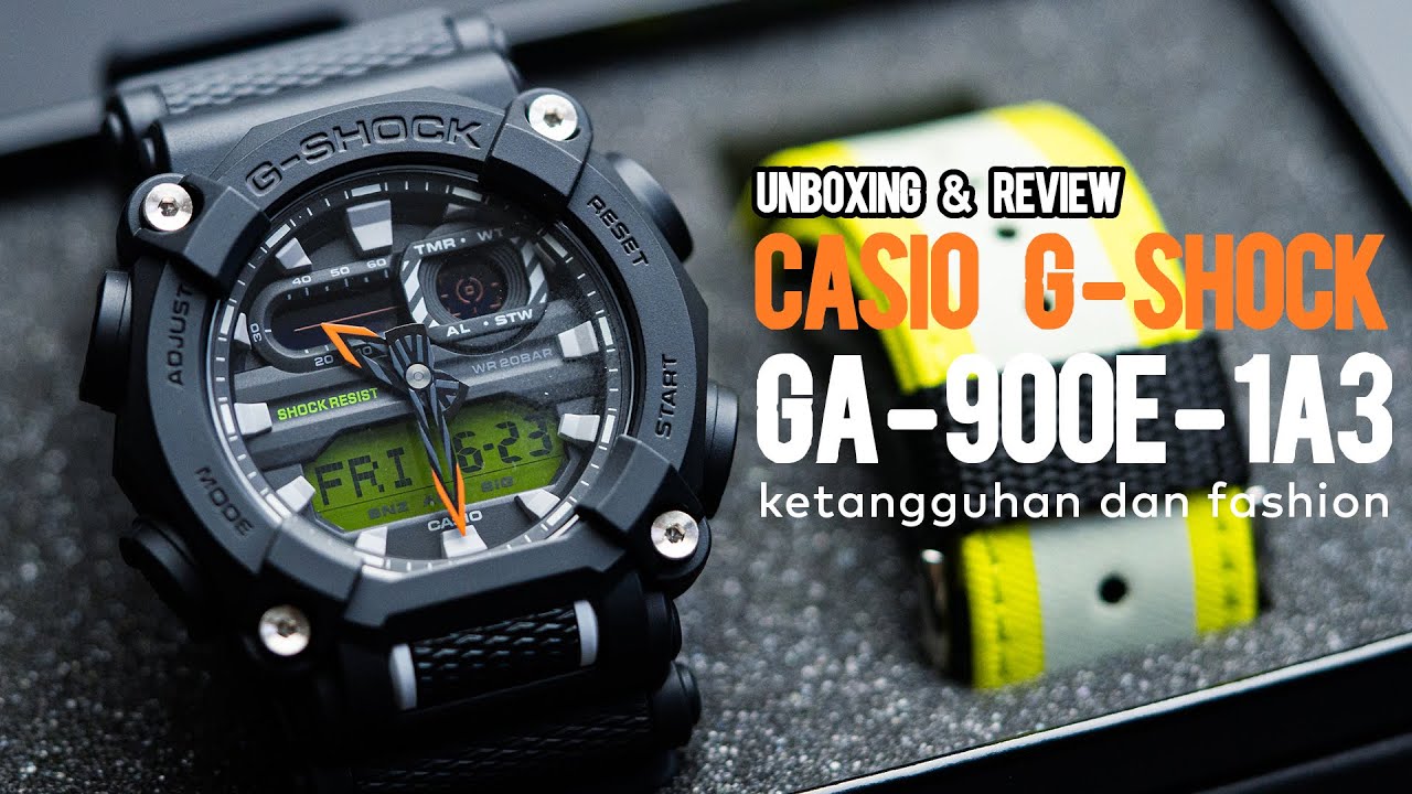 Unboxing dan Cara setting Casio G-shock GA-900E-1A3 \ GA-900E-1A3DR (indonesia)