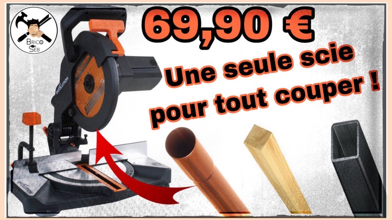 Scie à onglet EVOLUTION R 210 CMS lame multi-matériaux Test et avis complet
