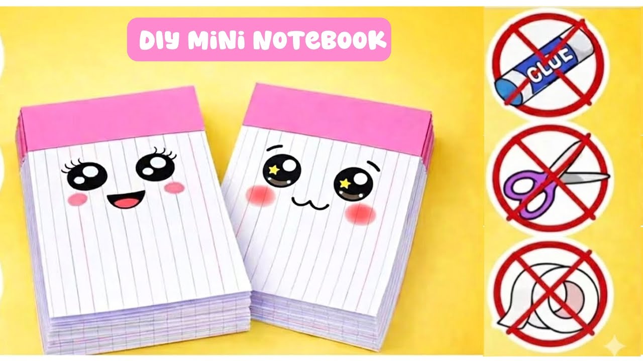 How to make mini notebook at home / No glue Cute paper craft / origami / how to make / art and craft