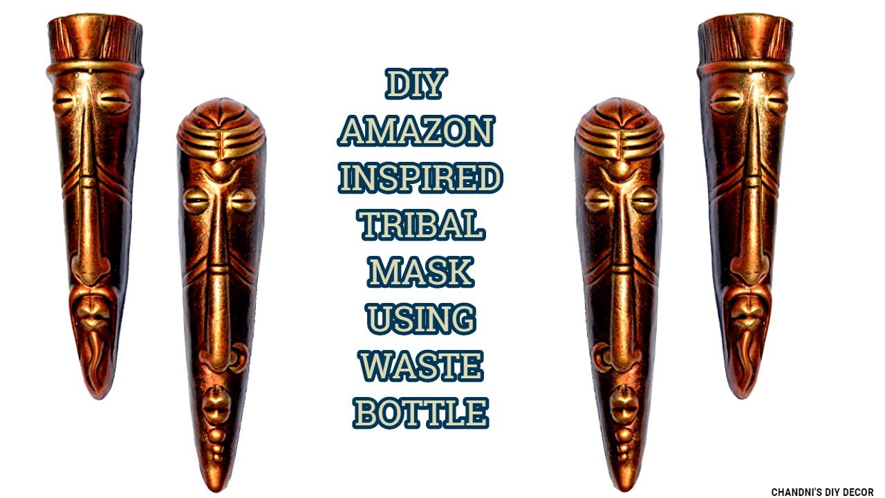 DIY Couple Tribal Mask Using Waste Plastic Bottle || Tribal Mask Wall Hanging ||
