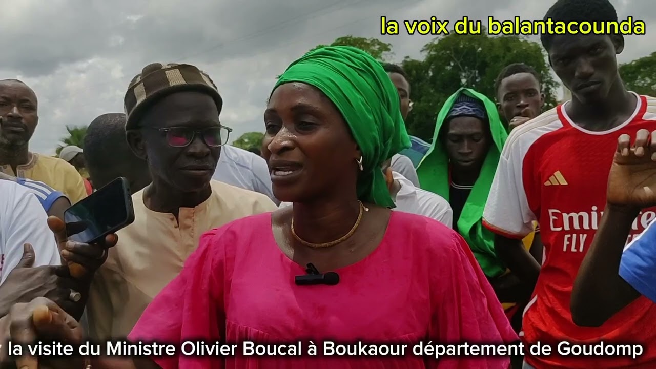 la visite du Ministre Olivier Boucal à Boukaour département de Goudomp.