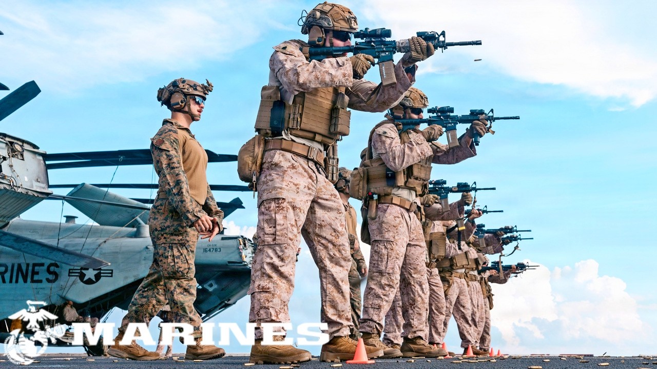 U.S. Marines: Live Fire Exercise aboard USS Portland (LPD-27)