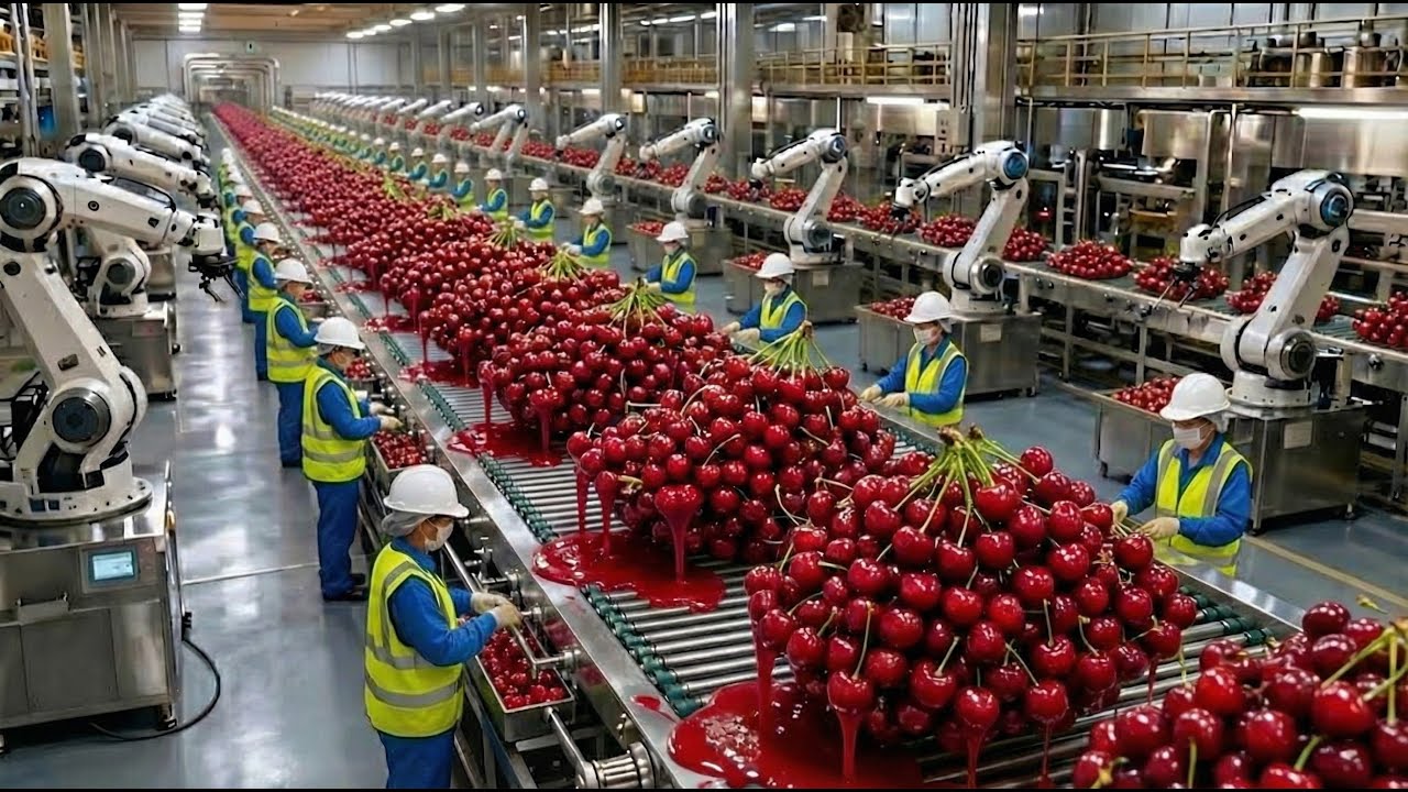 Inside a Modern Cherry Juice Factory: From Pure Fruit to Pure Refreshing Drink (The Whole Process)