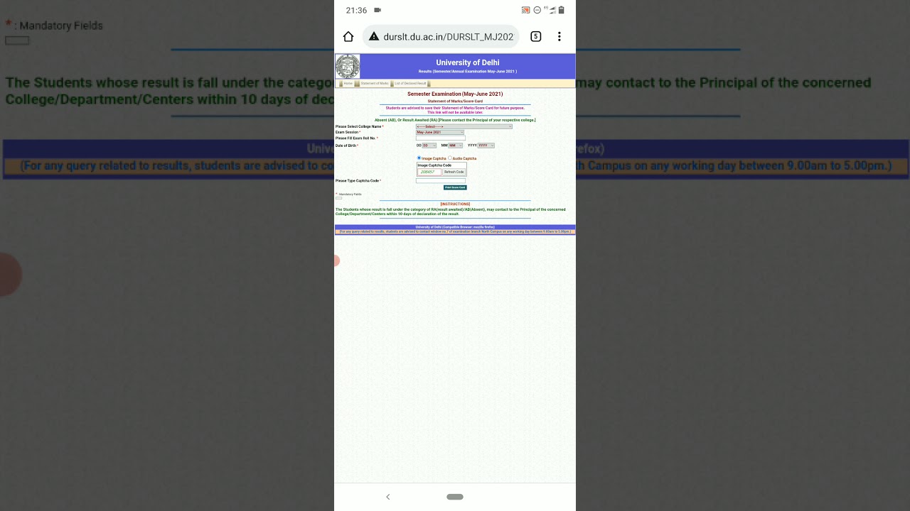 Delhi University 2nd semester results out!!