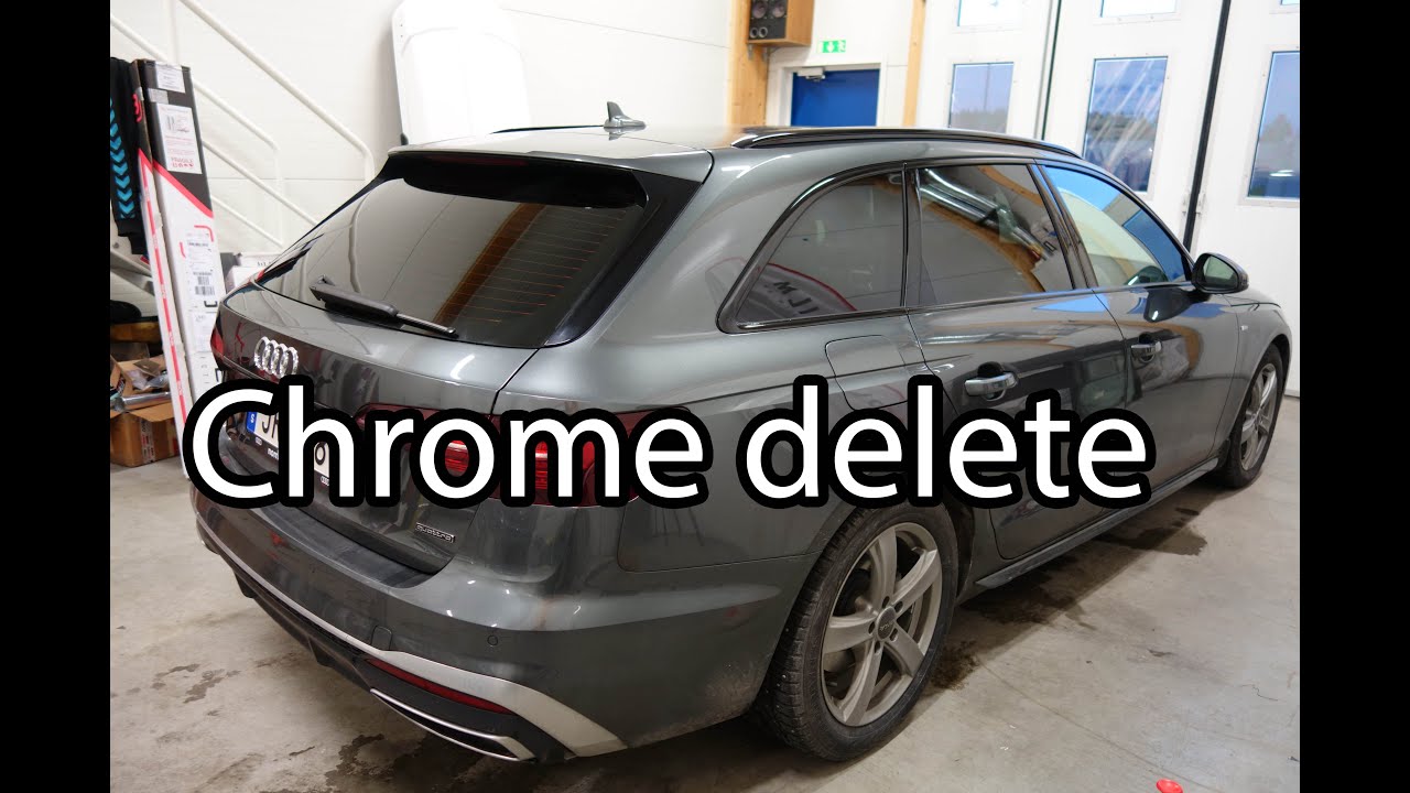 audi a4 chrome delete and windowtinting