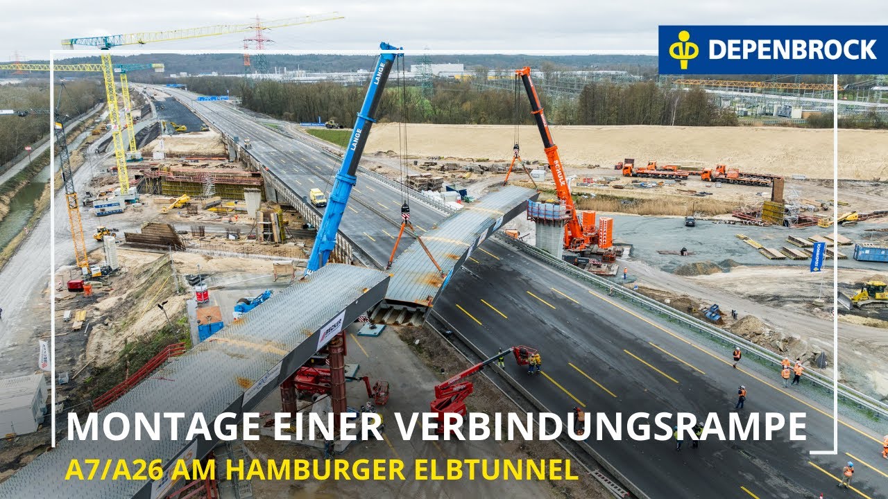 Baustellen-Update von der A7/A26 am Hamburger Elbtunnel