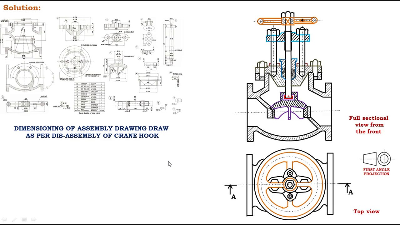 ASSEMBLY DRAWING OF STEAM STOP VALVE