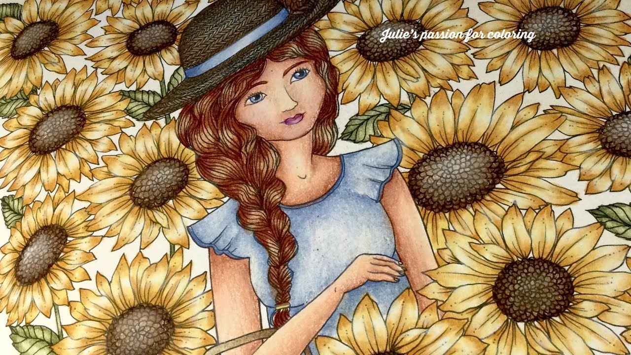 FLORA by Maria Trolle - prismacolor pencils - color along