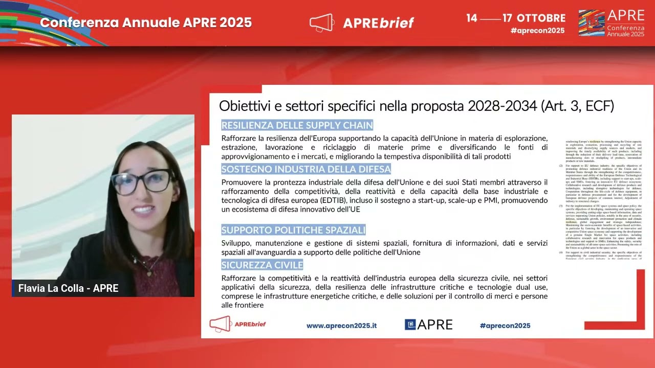 APREbrief - Finanziamento della ricerca nelle aree Resilience and Security, Defence Industry