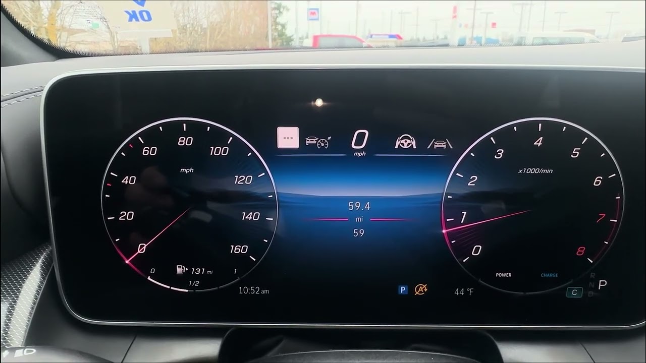 How to use and navigate the drivers display/instrument cluster  in a 2024,2025,2026 Mercedes-Benz 