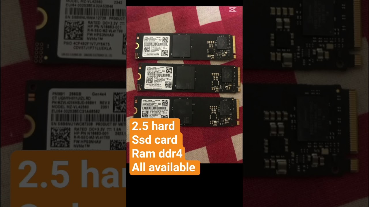 2.5 hard SSD card DDR4 RAM all available 