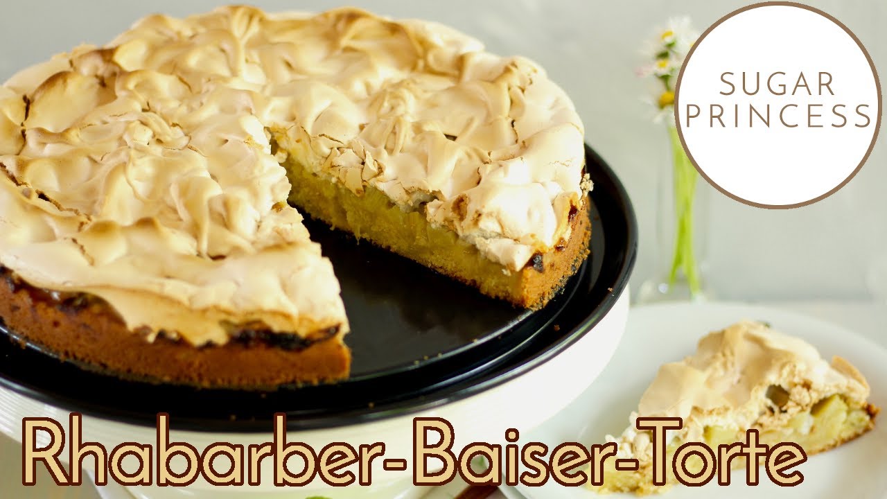 Einfacher, schneller Rhabarber-Baiser-Kuchen! 😍 Der beste Klassiker! 😍 | Rezept von Sugarprincess