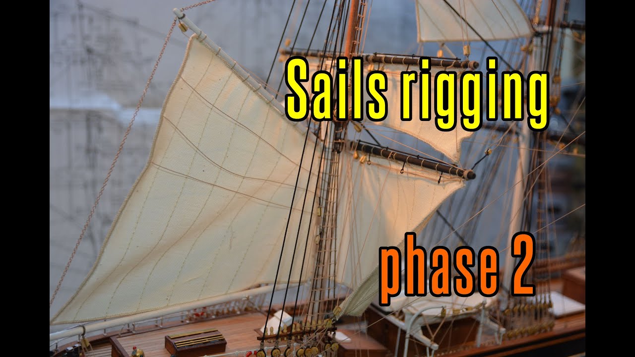 Cutty Sark - part 50 Sails Rigging (phase 2)